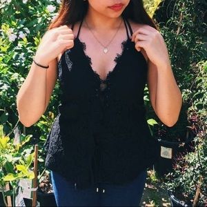 Black Lace Rachel Zoe Top